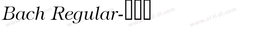 Bach Regular字体转换